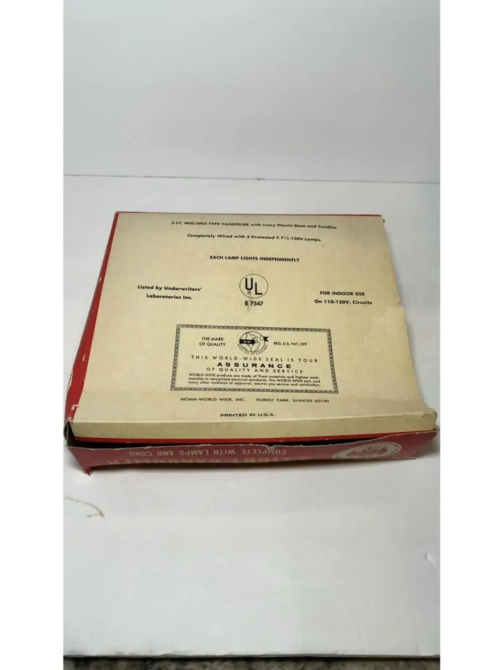 Vintage 50’s 3 Light Window Candles Tested And Works Pre Owned In Original Box